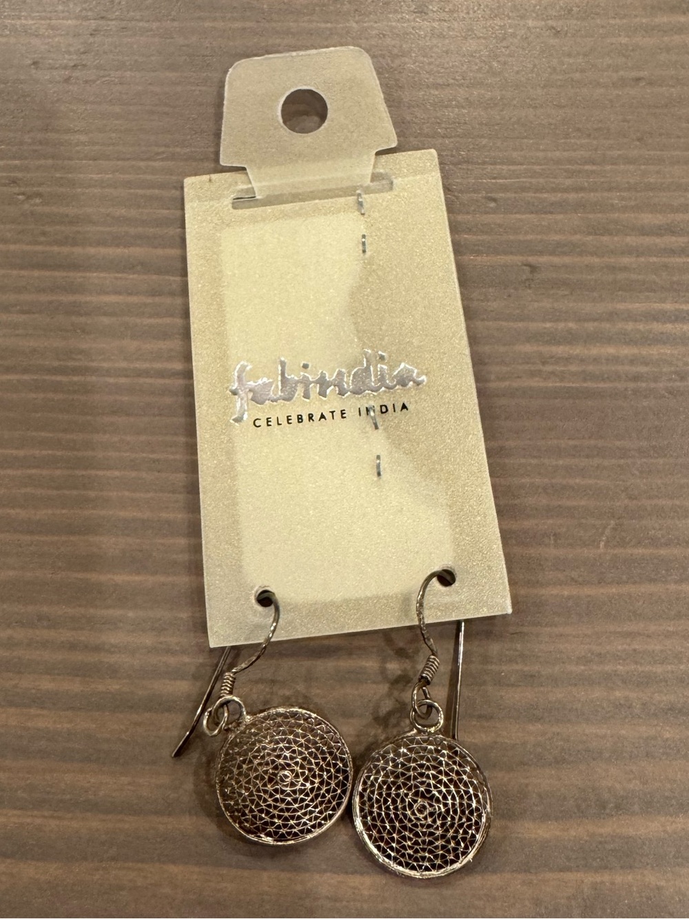 fabindia Gold-Tone Filigree Dangling Earrings